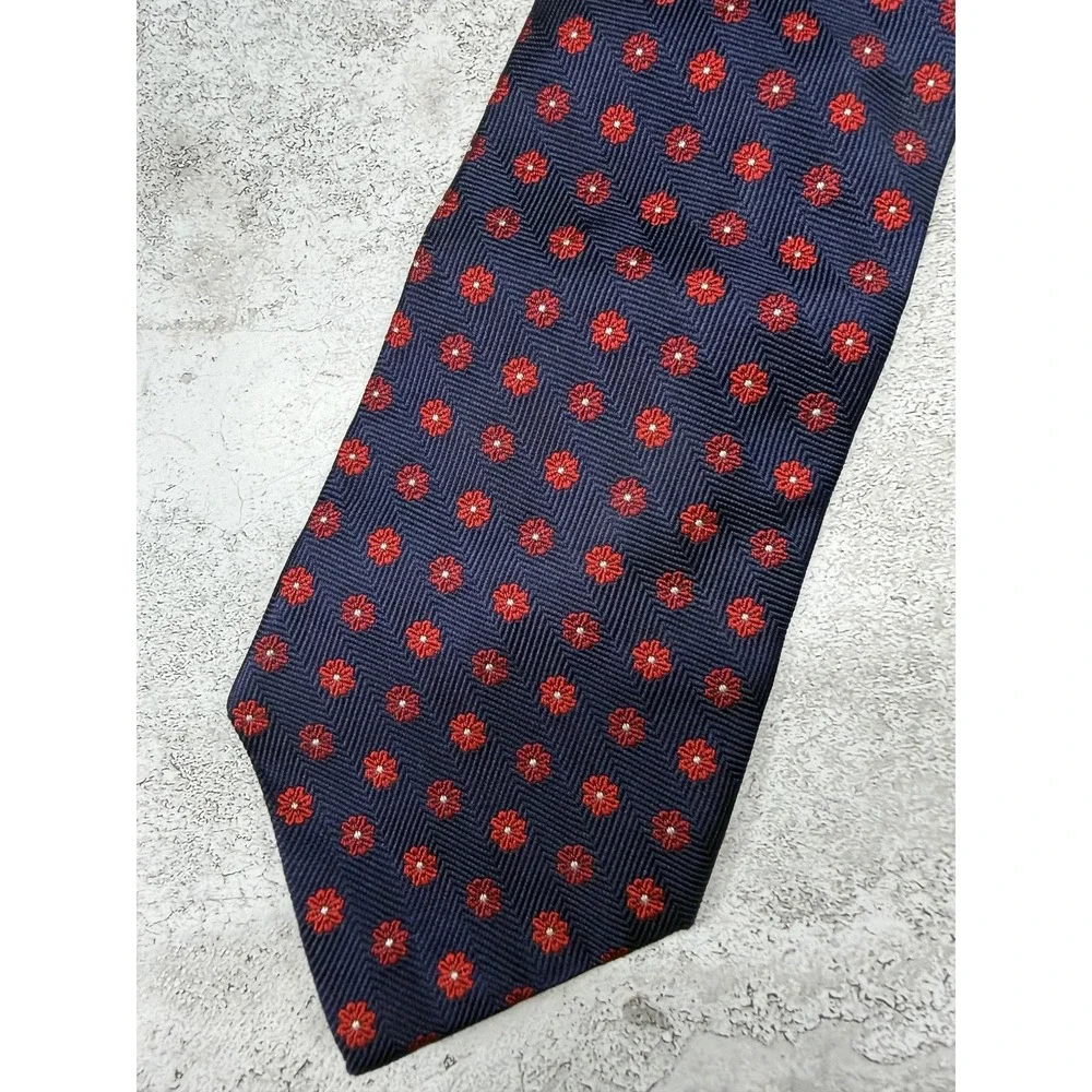 Brooks Brothers‎ 100% Silk Tie Mens One Size Blue Floral Medallion Necktie USA